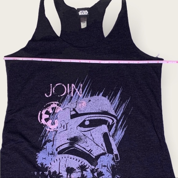 Star Wars (M) Join The Empire Girls Tank Top in Heathered Black Gray - Picture 5 of 7